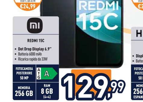 POSTERIORE Batteria6000mAh Ricaricarapidada33W