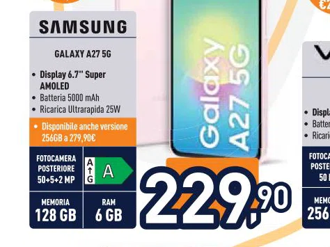 Samsung POSTERIORE 256GBa279.906 50+5+2MP