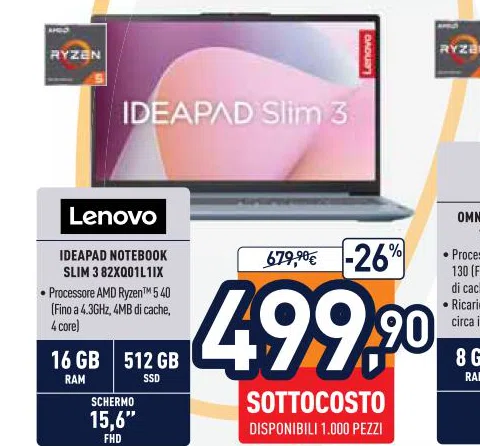 Lenovo IDEAPADNOTEBOOK 4core DISPONIBILI1.000PEZZI