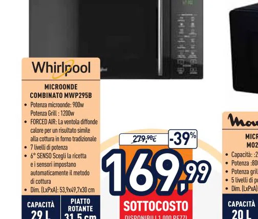 Whirlpool eisensoniimpostano Dim.LxPxA53.9x49.7x30cm DISPONIBILI1.000PEZZI