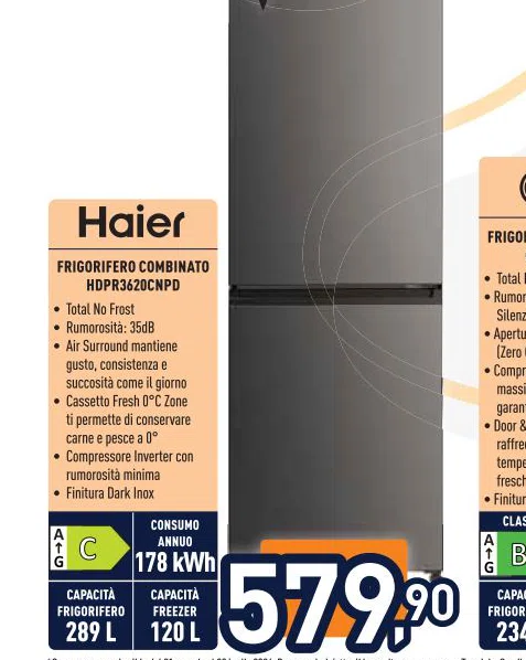 Haier FRIGORIFERO carneepescea0 178kWh