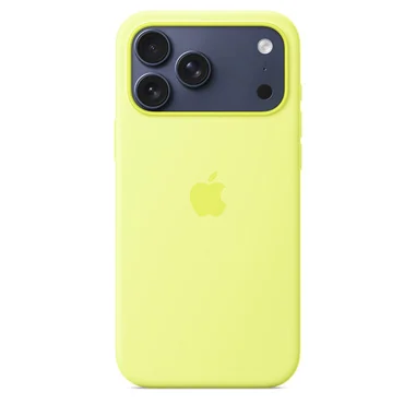 Custodia MagSafe in silicone per iPhone 17 Pro Max - Giallo neon - Apple