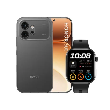 600 + Smartwatch CHOICE Watch 2i 16,7 cm (6.57") Doppia SIM Android 16.0 5G USB tipo-C 8 GB 256 GB 6400 mAh Nero - Honor