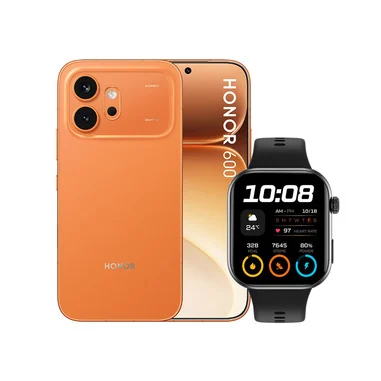 600 + Smartwatch CHOICE Watch 2i 16,7 cm (6.57") Doppia SIM Android 16.0 5G USB tipo-C 8 GB 256 GB 6400 mAh Arancione - Honor