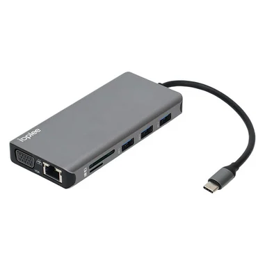 IOPEXTHE11IN1608 hub di interfaccia USB tipo-C 5000 Mbit/s Grigio - IOPLEE