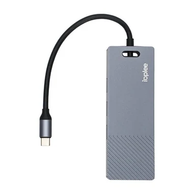 IOPEXTHE7IN1606 hub di interfaccia USB tipo-C 5000 Mbit/s Grigio - IOPLEE