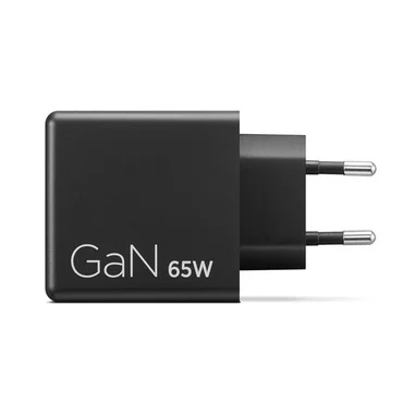 Dual USB-C 65W GaN Charger, alimentatore compatto da muro con doppia Type-C, cavo USB-C 1,5 m incluso - ideale per laptop, cellulare e tablet: un solo caricabatterie per più dispositivi - Lenovo
