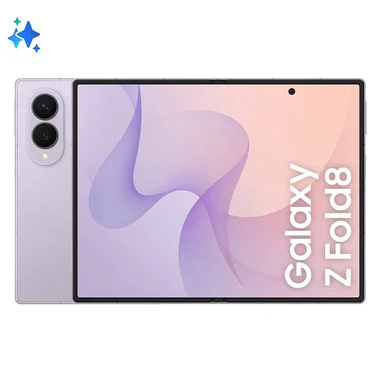 Galaxy Z Fold8 , 256GB, Lavender, Nuovo formato, Rapporto Display Esterno 10:16 | Interno 4:3, Processore Potente, 4800 mAh, RAM 12GB, Camera 50MP, Now Nudge, Assistente Foto - Samsung