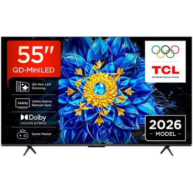 P8L TV 55P8L – QD-Mini LED 55", 4K HDR, Google TV, 144Hz VRR, Dolby Vision & Dolby Atmos - TCL