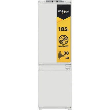 WHKN 3253 B4E Frigorifero combinato a incasso, Total No Frost ventilato, 55 cm, Classe E, Bianco, 38 db, h 178cm - Whirlpool